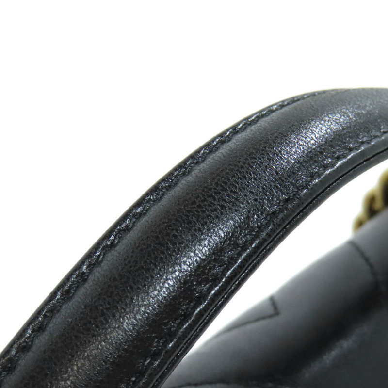 香奈兒 V 形縫線金色五金兩用單肩背包,羊皮,女士。-16