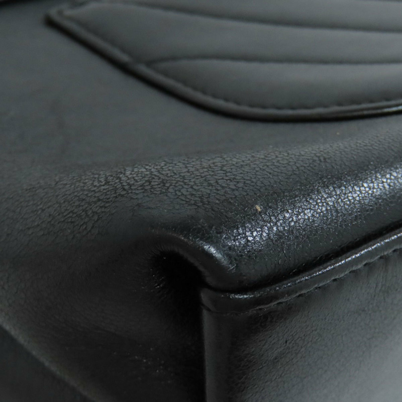 香奈兒 V 形縫線金色五金兩用單肩背包,羊皮,女士。-21