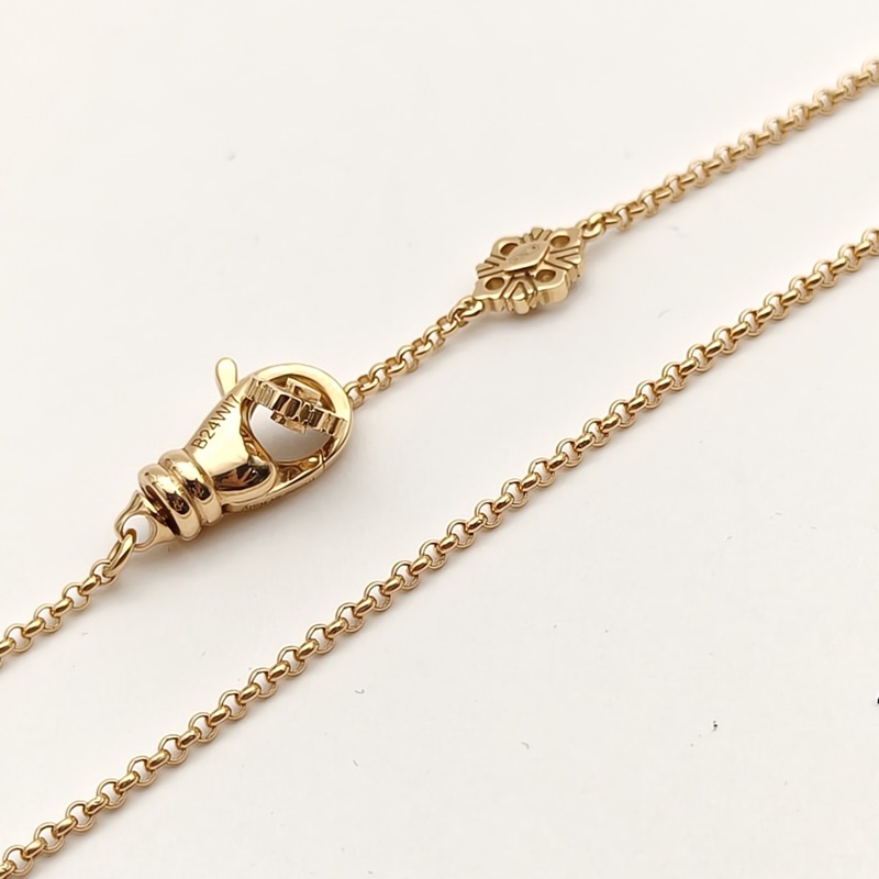 BUCCELLATI 18K黃金OperaTULLE花卉圖案鏤空項鏈大號-3