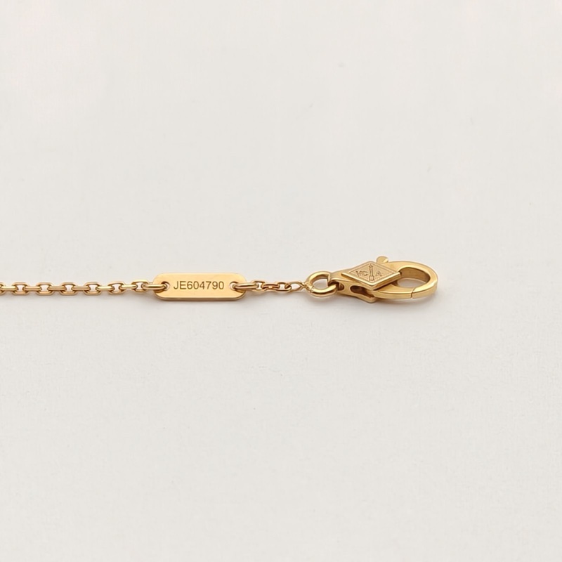 VAN CLEEF&ARPELS SweetAlhambra小號單花手鏈新扣18K玫瑰金/紅玉髓S-M碼-3