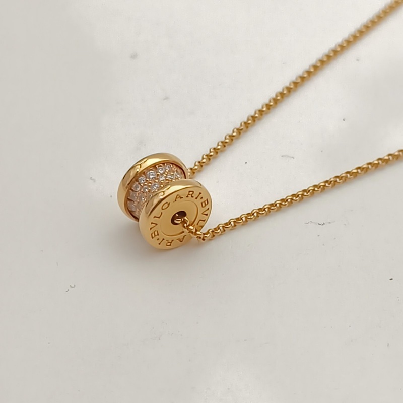 BVLGARI B.ZERO1小蠻腰項鏈滿鑽18K玫瑰金/鑽石-1