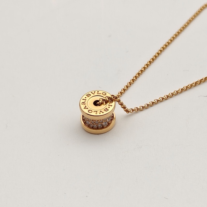 BVLGARI B.ZERO1小蠻腰項鏈滿鑽18K玫瑰金/鑽石-2