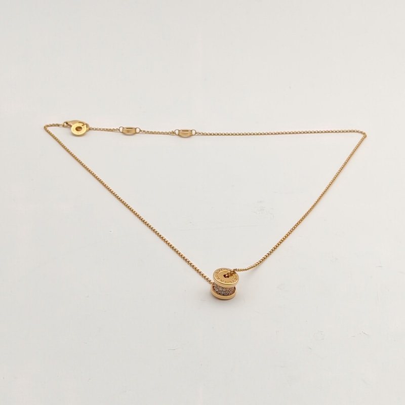 BVLGARI B.ZERO1小蠻腰項鏈滿鑽18K玫瑰金/鑽石-4