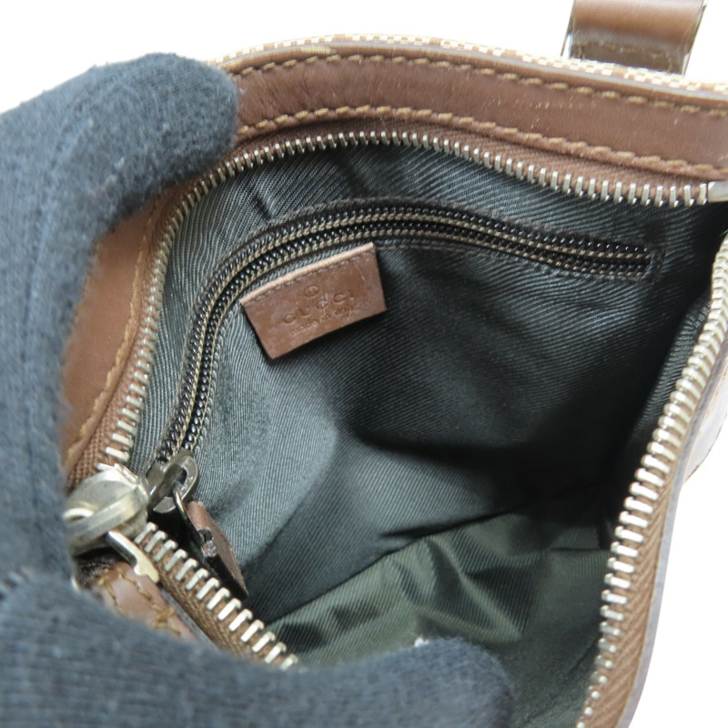 棕色 GG 帆布 牛皮 肩背包【GUCCI 古馳】 92562-4