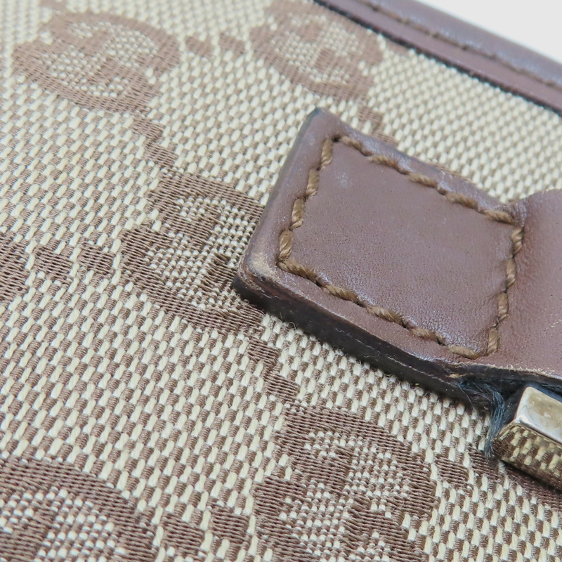 棕色 GG 帆布 牛皮 肩背包【GUCCI 古馳】 92562-15