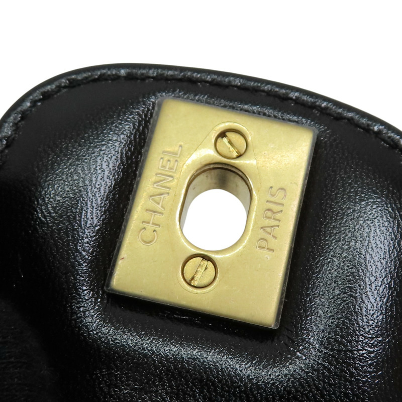 黑色 亮面羊皮 兩用包 金扣【CHANEL 香奈兒】 AS4959-10