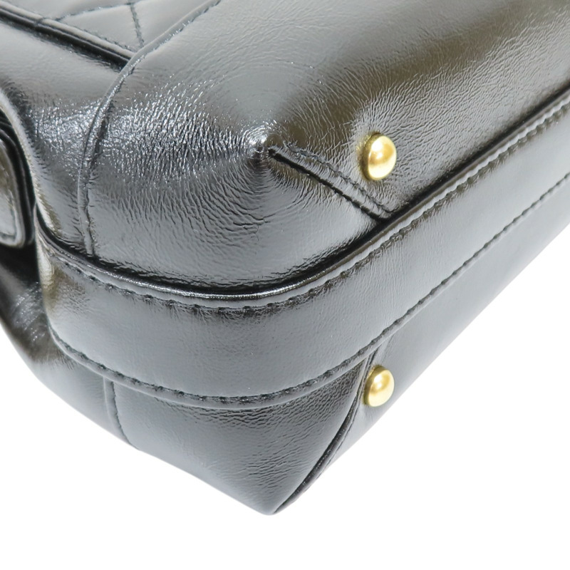 黑色 亮面羊皮 兩用包 金扣【CHANEL 香奈兒】 AS4959-12