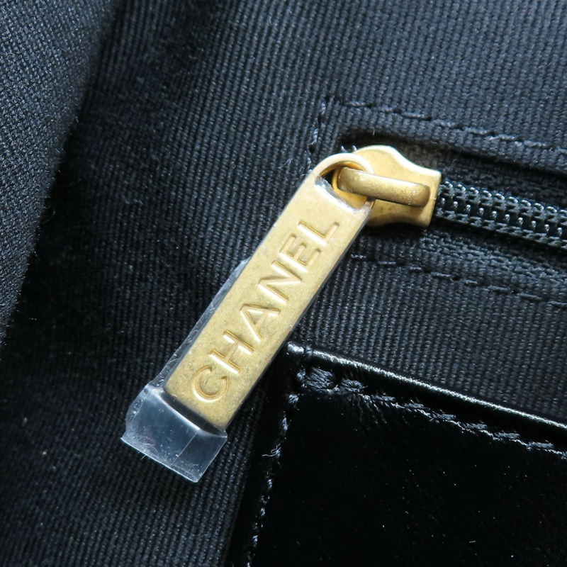 黑色 亮面羊皮 兩用包 金扣【CHANEL 香奈兒】 AS4959-14