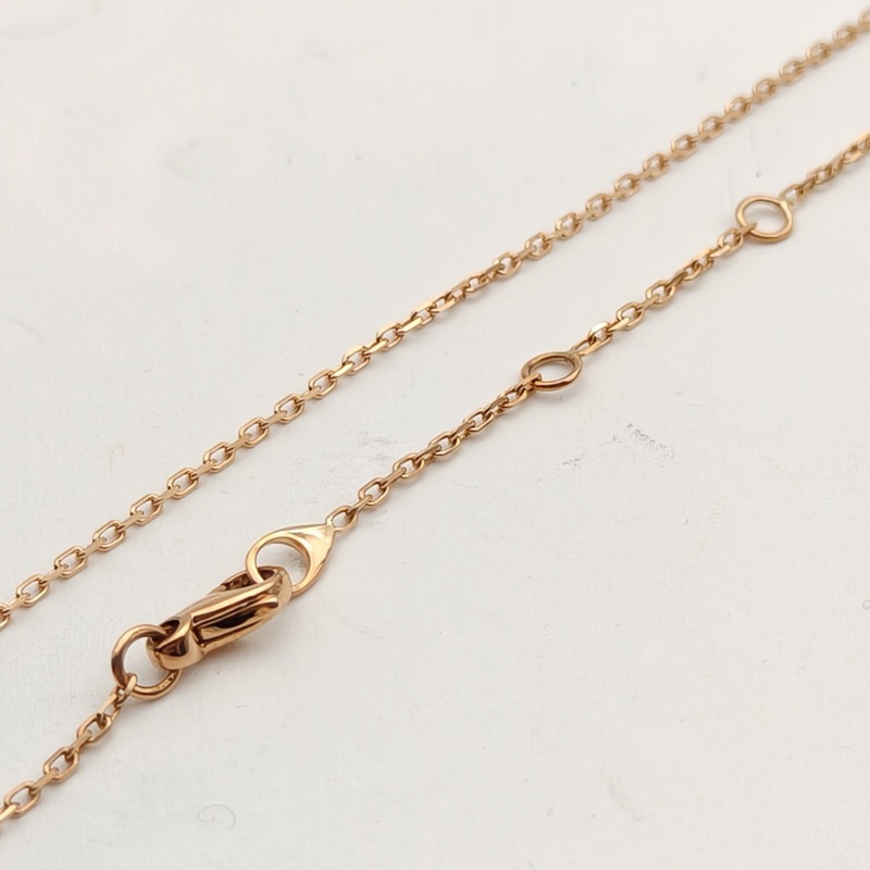 CHAUMET JuxeDeLiens歡緣豎版大叉項鏈18K玫瑰金/鑽石-3