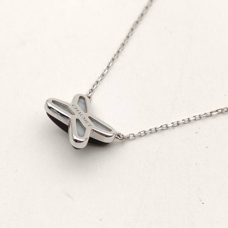 CHAUMET 18K白金鑽石JuxeDeLiens歡緣小叉項鏈-2