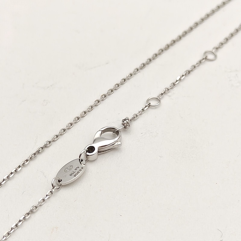 CHAUMET 18K白金鑽石JuxeDeLiens歡緣小叉項鏈-3