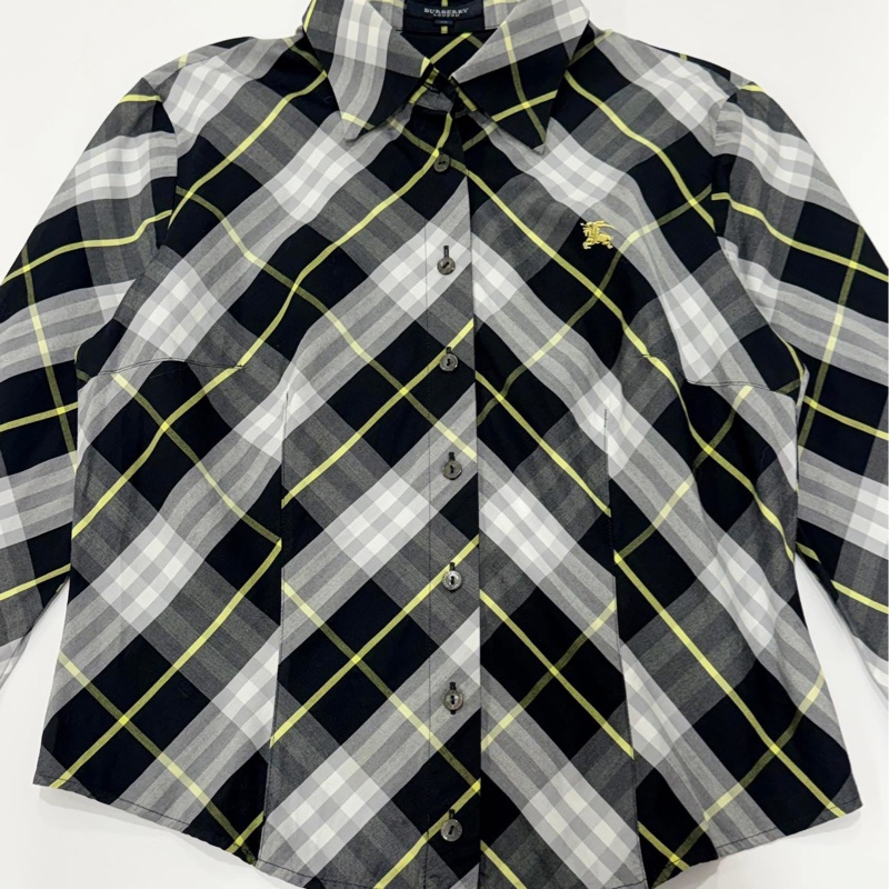 BURBERRY 倫敦 格紋戰馬彈性襯衫-6