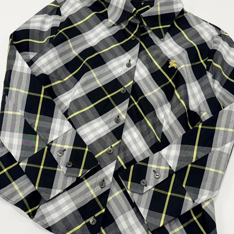 BURBERRY 倫敦 格紋戰馬彈性襯衫-7