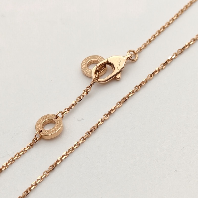 BVLGARI DIVASDREAM白母貝小扇子項鏈18K玫瑰金/鑽石/白貝母-3