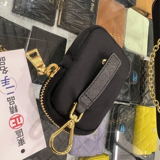 東區正精品㊣ PRADA 1BH204 hobo 2005黑色尼龍三角牌金鍊帆布背帶三合一零錢包手提斜背肩背兩用包腋下包 RZ6351-7