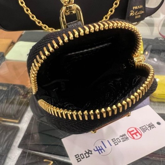 東區正精品㊣ PRADA 1BH204 hobo 2005黑色尼龍三角牌金鍊帆布背帶三合一零錢包手提斜背肩背兩用包腋下包 RZ6351-9