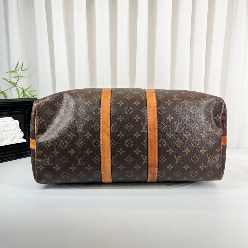 LV路易威登  Keepall45旅行袋 經典老花棕手提包 很輕便旅行運動首選-2