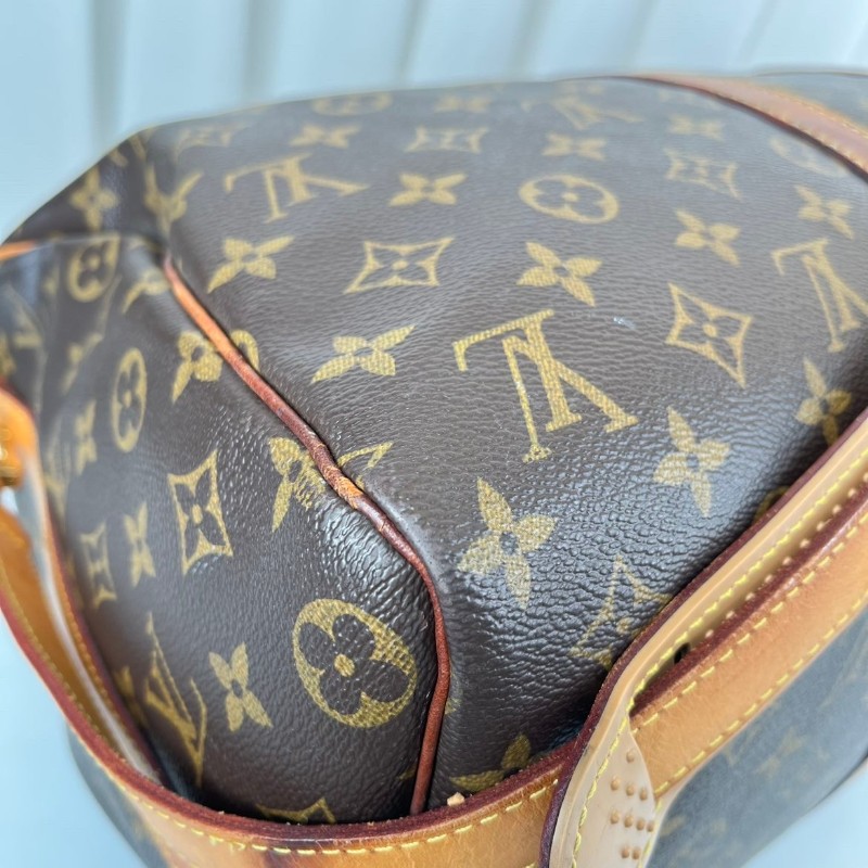 LV路易威登  Keepall45旅行袋 經典老花棕手提包 很輕便旅行運動首選-9