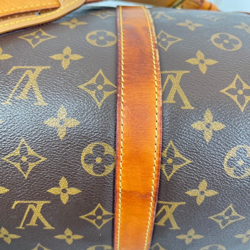 LV路易威登  Keepall45旅行袋 經典老花棕手提包 很輕便旅行運動首選-11