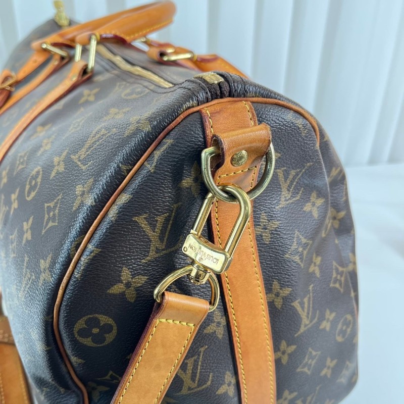 LV路易威登  Keepall45旅行袋 經典老花棕手提包 很輕便旅行運動首選-14