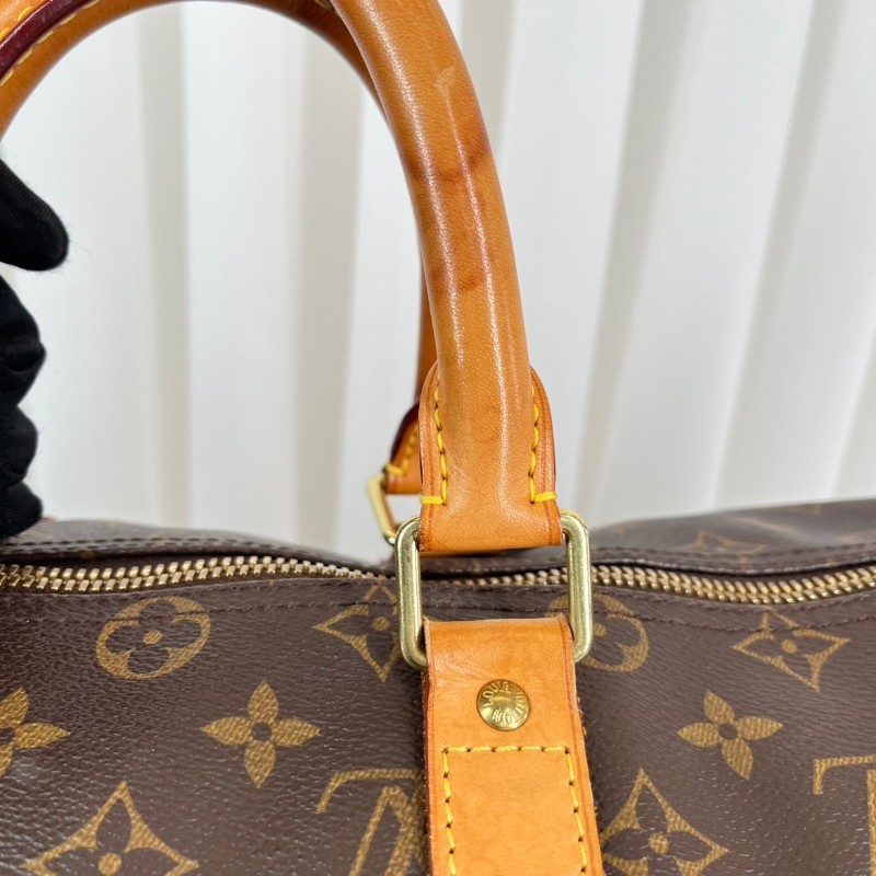 LV路易威登  Keepall45旅行袋 經典老花棕手提包 很輕便旅行運動首選-15