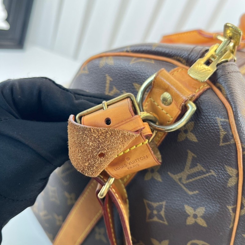 LV路易威登  Keepall45旅行袋 經典老花棕手提包 很輕便旅行運動首選-19