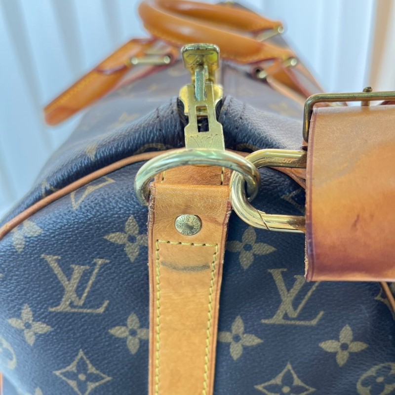 LV路易威登  Keepall45旅行袋 經典老花棕手提包 很輕便旅行運動首選-20