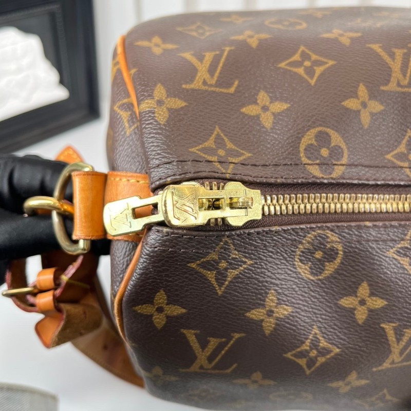 LV路易威登  Keepall45旅行袋 經典老花棕手提包 很輕便旅行運動首選-21