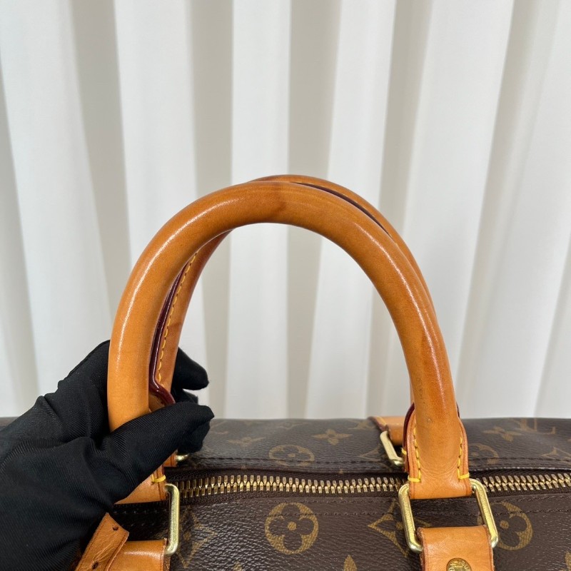 LV路易威登  Keepall45旅行袋 經典老花棕手提包 很輕便旅行運動首選-22