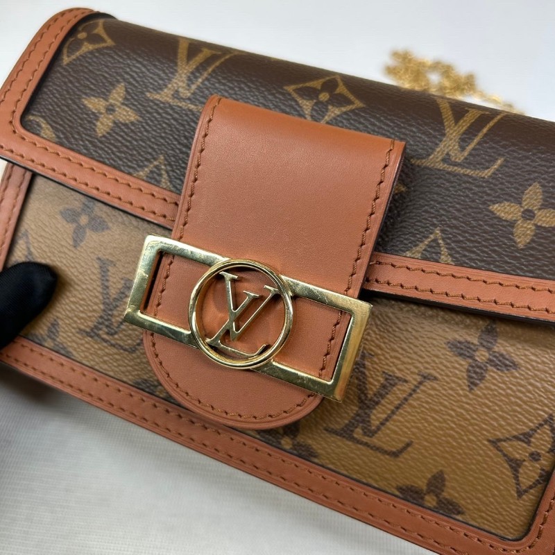 LV路易威登dauphine達芙妮woc鏈條包  可單肩可斜挎-22