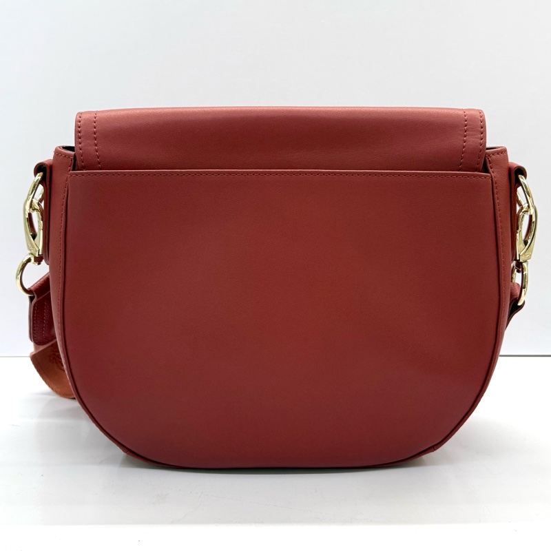 LONGCHAMP 紅色牛皮斜背包-1