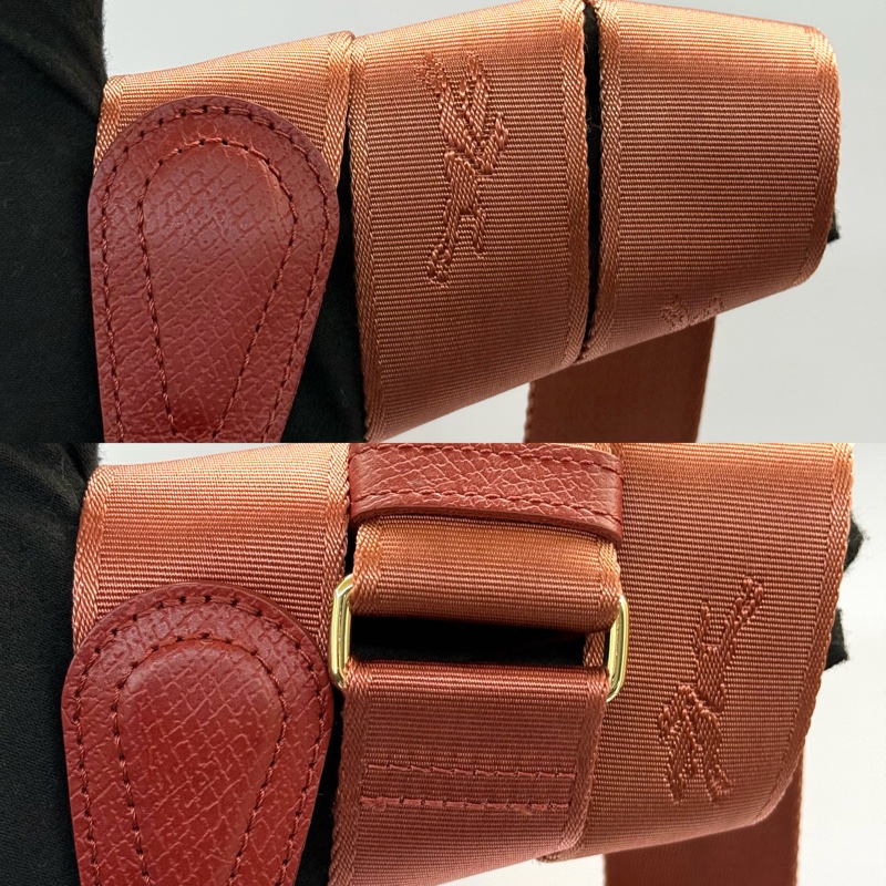 LONGCHAMP 紅色牛皮斜背包-4