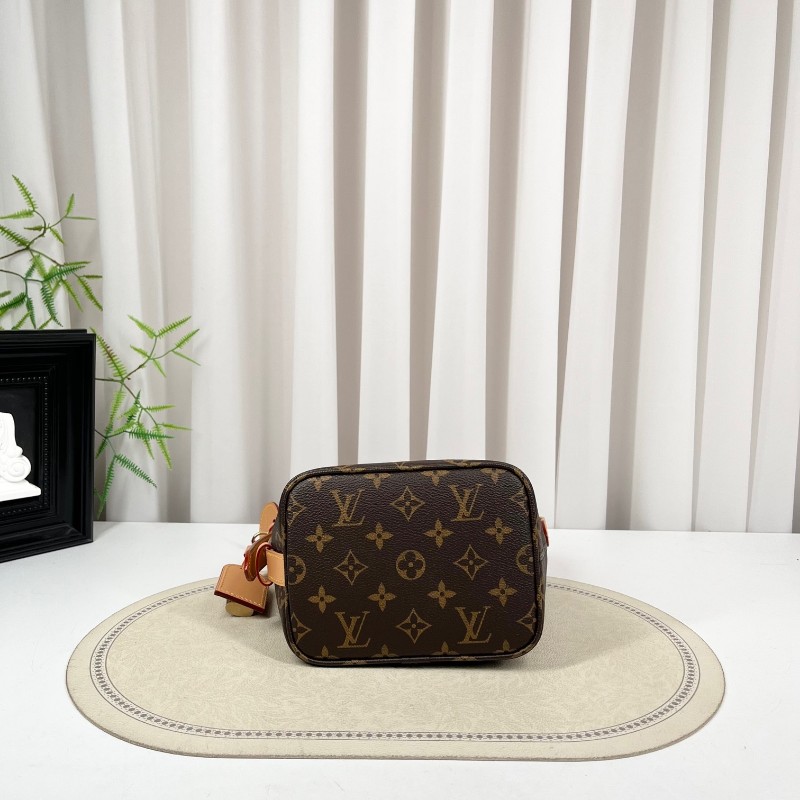 LV路易威登 芯片款 All In BB 棕色老花印花可拆卸拉鍊內袋 Monogram 塗層帆布 單肩手提包-2