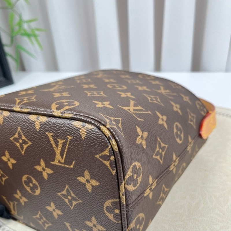 LV路易威登 芯片款 All In BB 棕色老花印花可拆卸拉鍊內袋 Monogram 塗層帆布 單肩手提包-7