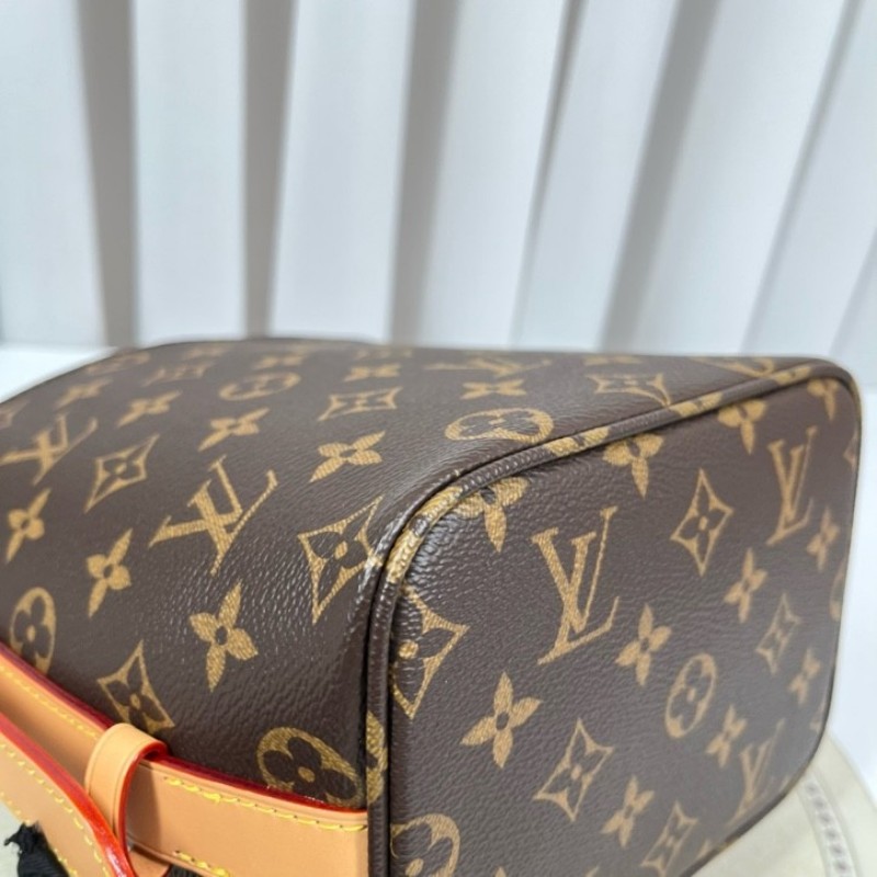 LV路易威登 芯片款 All In BB 棕色老花印花可拆卸拉鍊內袋 Monogram 塗層帆布 單肩手提包-9