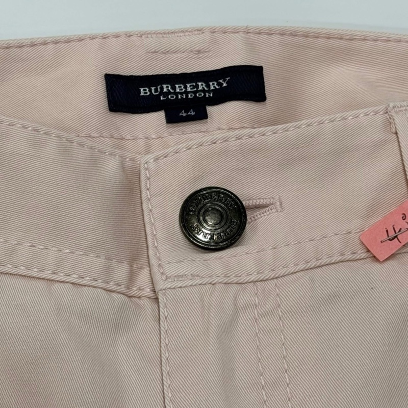 BURBERRY 倫敦 二側拉鍊格紋彈性褲 櫻花粉-8