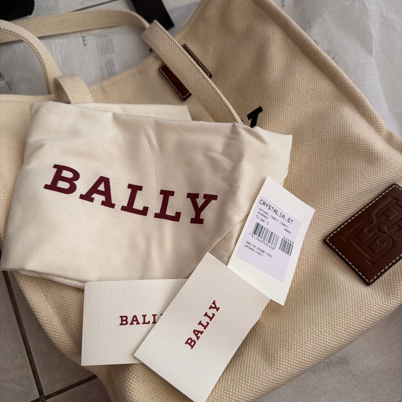 Bally 徽標印花托特包-4