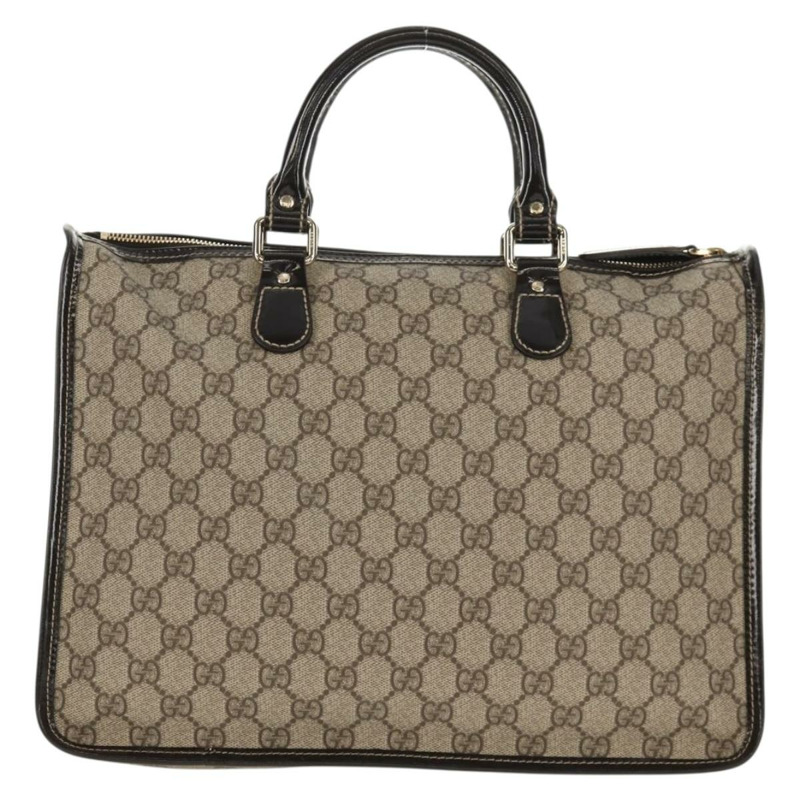 【日本直送】GUCCI GG Supreme 手提包 PVC 米色 金色 190259 正品 146791V-1