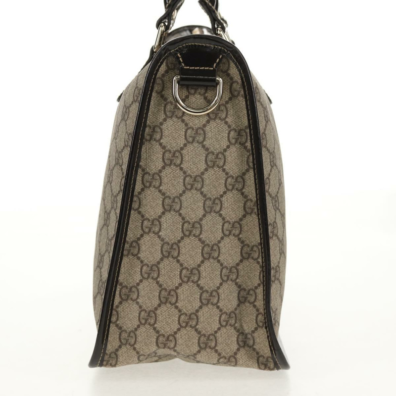 【日本直送】GUCCI GG Supreme 手提包 PVC 米色 金色 190259 正品 146791V-3