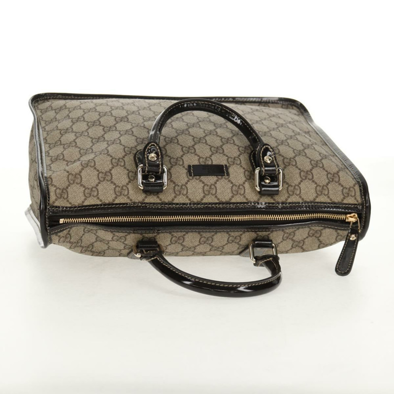 【日本直送】GUCCI GG Supreme 手提包 PVC 米色 金色 190259 正品 146791V-5
