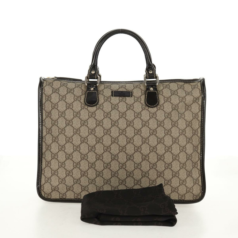 【日本直送】GUCCI GG Supreme 手提包 PVC 米色 金色 190259 正品 146791V-11
