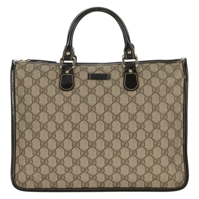 【日本直送】GUCCI GG Supreme 手提包 PVC 米色 金色 190259 正品 146791V-12