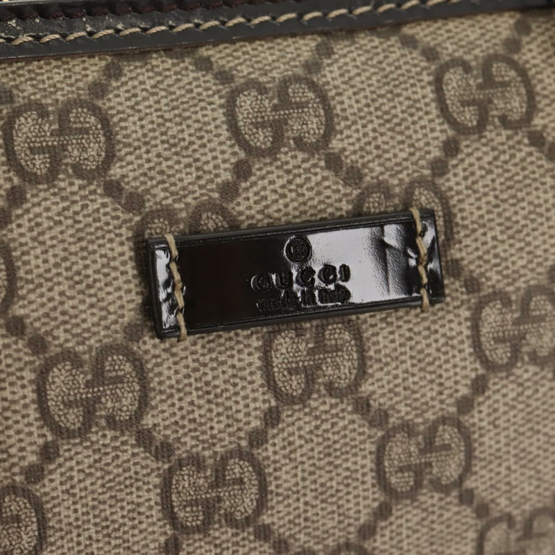 【日本直送】GUCCI GG Supreme 手提包 PVC 米色 金色 190259 正品 146791V-17