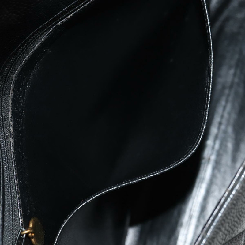 【日本直送】香奈兒 (CHANEL) 菱格紋鏈條肩背包，魚子醬紋皮革，黑色，金色雙C標誌，正品編號 145587AV-26