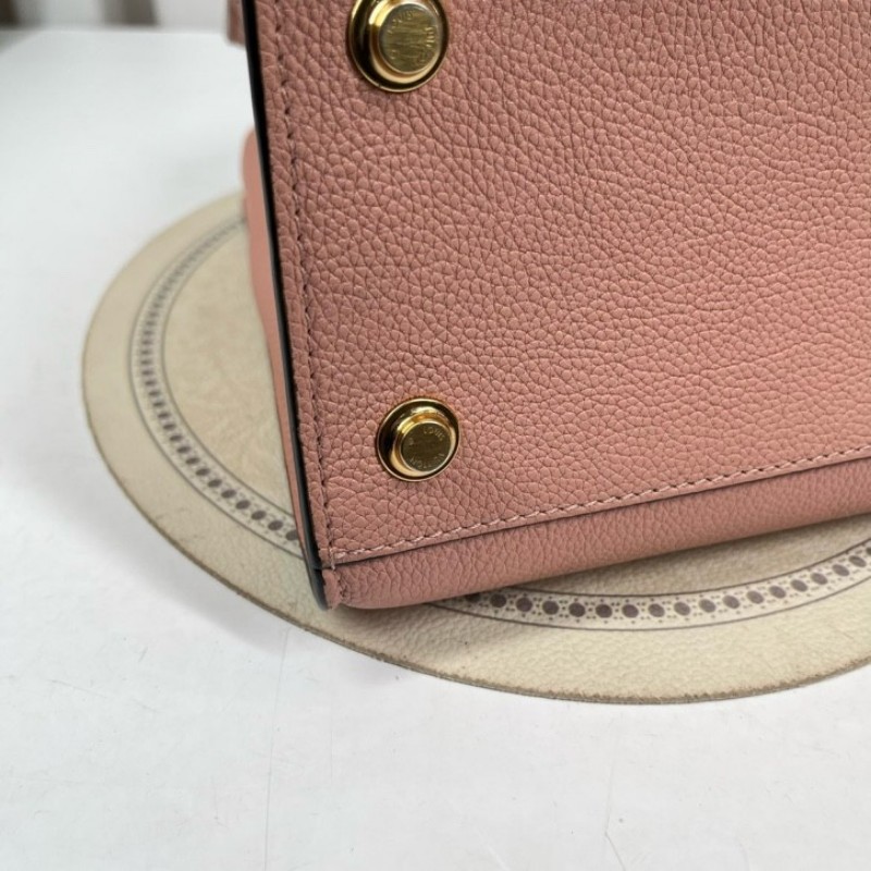 LV路易威登 City Steamer系列黑拼粉色牛皮手提單肩斜挎包 容量超級大 外出日常都適合-10