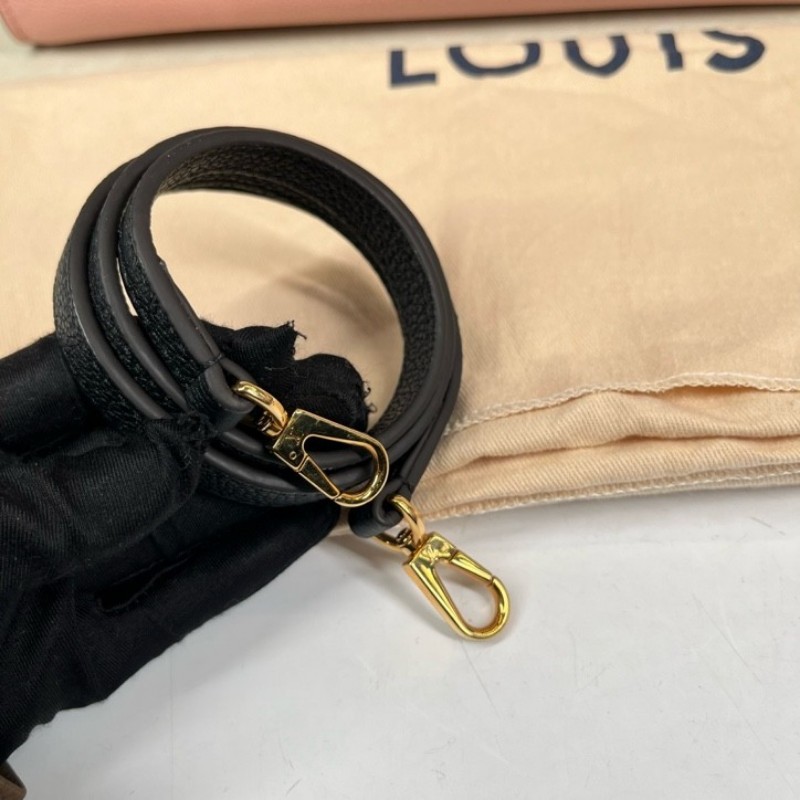 LV路易威登 City Steamer系列黑拼粉色牛皮手提單肩斜挎包 容量超級大 外出日常都適合-18