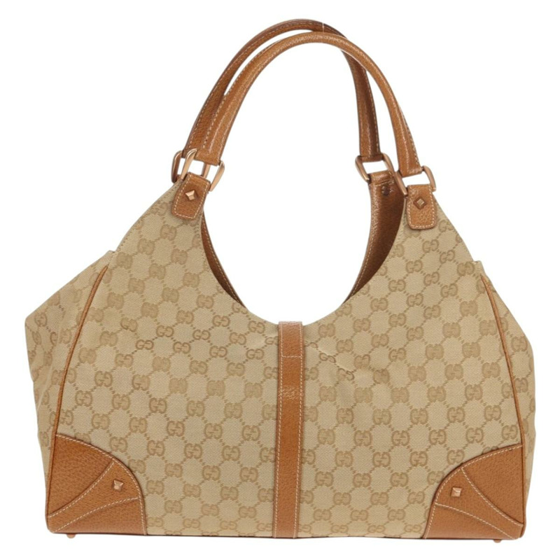 【日本直送】GUCCI GG帆布新款Jackie手提包 米棕色 124404 正品 am9693V-2