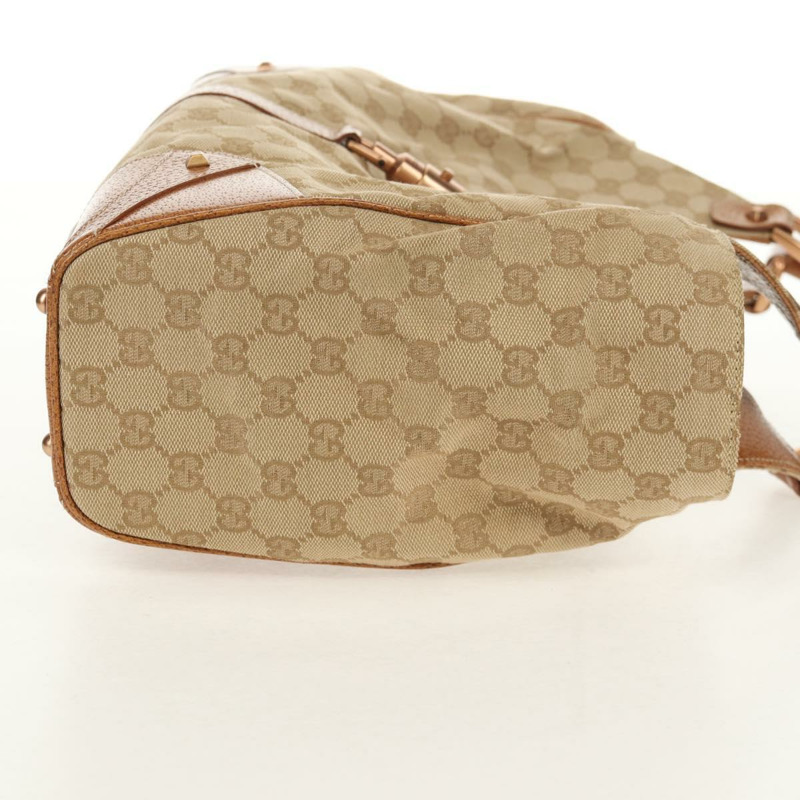 【日本直送】GUCCI GG帆布新款Jackie手提包 米棕色 124404 正品 am9693V-4