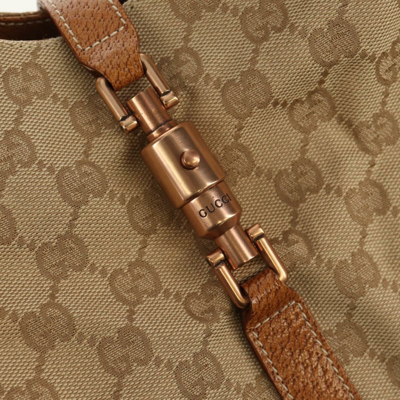 【日本直送】GUCCI GG帆布新款Jackie手提包 米棕色 124404 正品 am9693V-13
