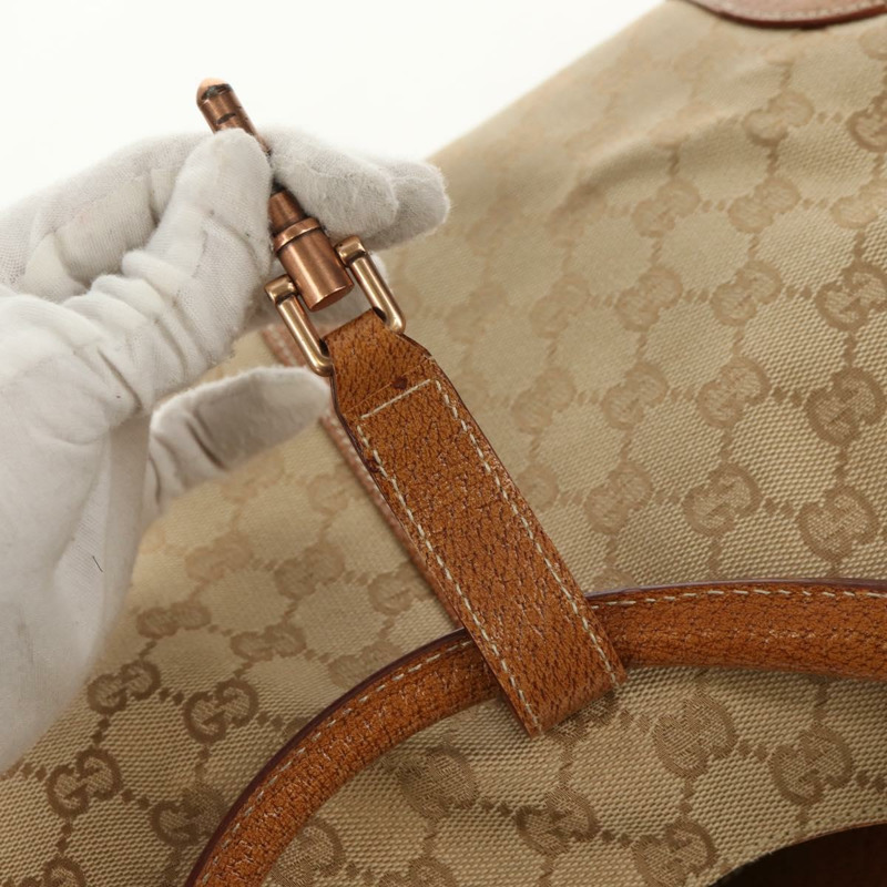 【日本直送】GUCCI GG帆布新款Jackie手提包 米棕色 124404 正品 am9693V-14